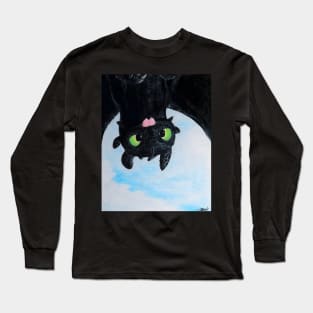 Toothless Upside Down Flight Long Sleeve T-Shirt